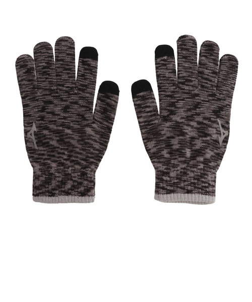ミズノ（MIZUNO）トレーニングウェア 手袋 タッチパネル対応 防寒 32JY250409 ブラック