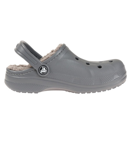 クロックス（crocs）サンダル ジュニア グレー バヤ ラインド クロッグ