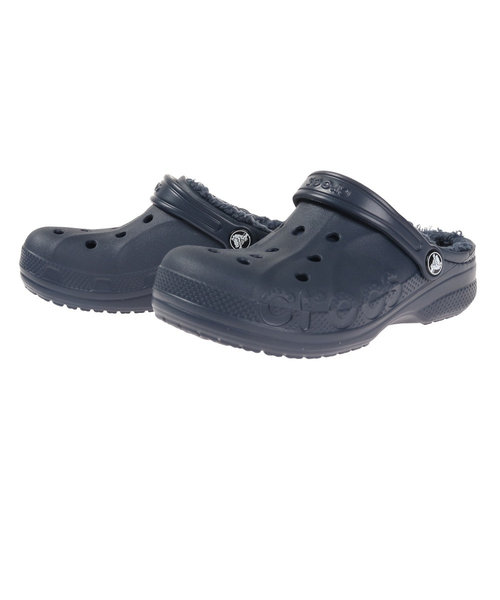 クロックス（crocs）サンダル ジュニア 紺 バヤ ラインド クロッグ キッズ Baya Lined Clog ネイビー 207500-463-2022 ボ…