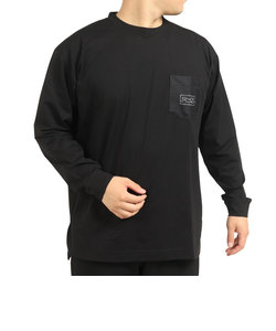 ライズ（RYZ）バスケットボールウェア ポケット付き長袖Tシャツ RZ30CD22FW5053 BLK
