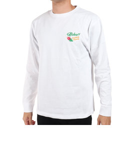 フララニ（Hula Lani）長袖Tシャツ 刺繍ロンティーフラガール 224HU1LT050 WHT