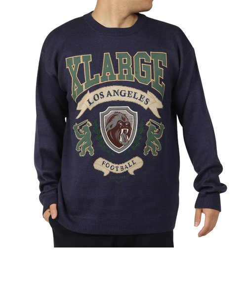 エクストララージ（XLARGE）EMBLEM LOGO クルーネックニット 101223015002-NAVY