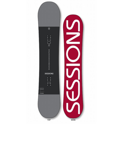 セッションズ（SESSIONS）スノーボード板 スノボ デッキ 23 OUTSIDER 22100226 GY/CH 2022-2023 グレー×ブラック