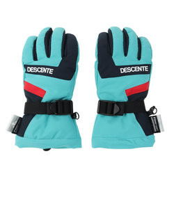 デサント（DESCENTE）ジュニア スキー グローブ スノーボード 手袋 スノボ ライトブルー 5本指グローブ DWDUJD01X LBL 防水透湿 抗菌防…