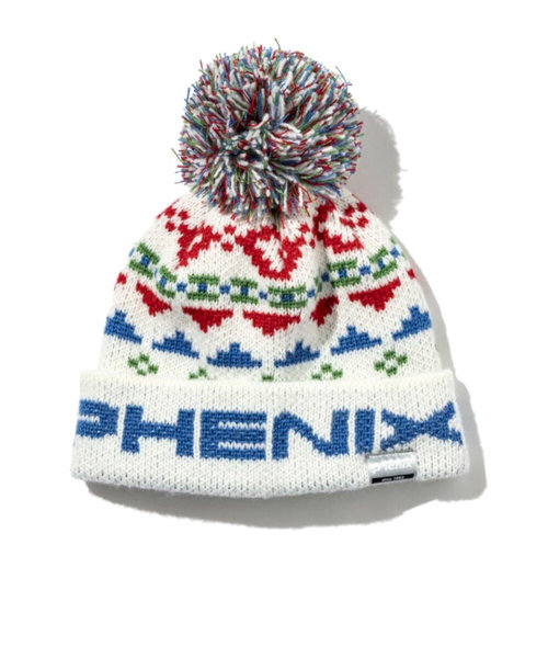 フェニックス（PHENIX）ジュニア ニット帽 Ethnic Double Boys Bon Beanie ESB22HW14 WHITE