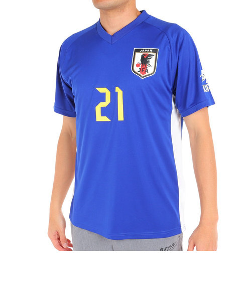 日本サッカー協会（JFA）サッカー 日本代表 プレーヤーズTシャツ Lサイズ 21 堂安律 O5-125