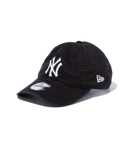 ニューエラ（NEW ERA）9TWENTY クロスストラップ ウォッシュドコットン ニューヨーク・ヤンキース ブラック × ホワイト 13562183 帽子 …
