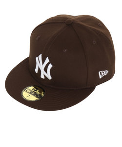 ニューエラ（NEW ERA）59FIFTY ニューヨーク・ヤンキース ブラウン×ホワイト 13562241 MLB 帽子