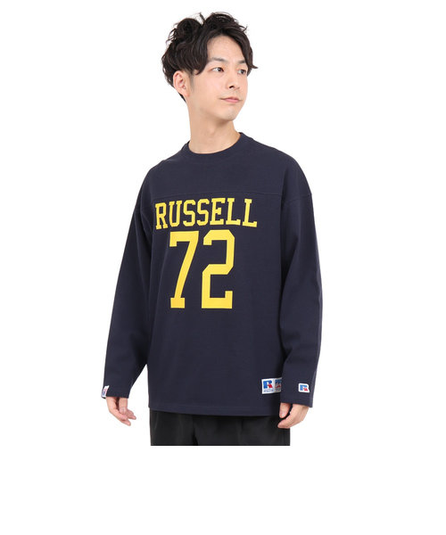 ラッセル（RUSSELL）COTTON USA 長袖Tシャツ RBM23ES0001 NVY