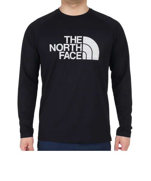 ノースフェイス（THE NORTH FACE）ロングスリーブGTDロゴクルーシャツ