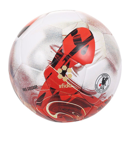 スフィーダ（SFIDA）サッカーボール 5号球 検定球 VAIS GIOCARE SB-23VG02 WHT/RED