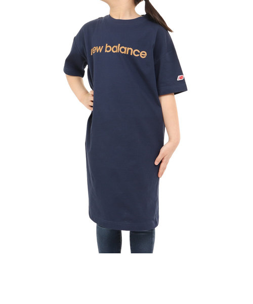 ニューバランス（new balance）半袖Tシャツ ジュニア リニアロゴ ドレス ABD35052NNY