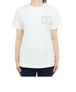 ビラボン（BILLABONG）Tシャツ レディース SQUARE PATTEN ロゴ BD013201 WHT