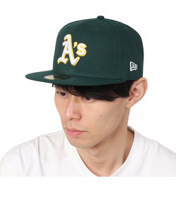 ニューエラ（NEW ERA）キャップ 59FIFTY MLBオンフィールド オークランド・アスレチックス ロード 13554984 帽子 吸汗速乾