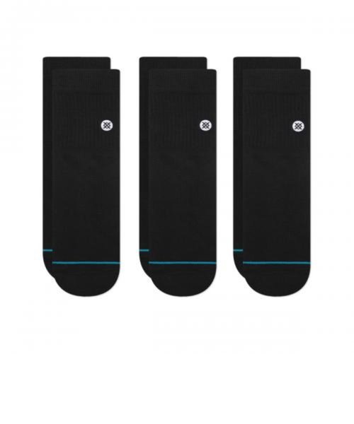 スタンス（STANCE）ICON QUARTER 3 PACK ソックス A356A21IQP BLK