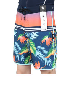 ハーレー（HURLEY）水着 海パン ハーフパンツ ボードショーツ PHTM PARADISE BIRDS 18 22 CU0711-494 ネイビー