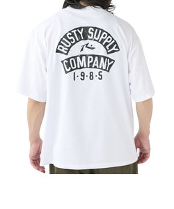 ラスティ（RUSTY）半袖Tシャツ メンズ ワイドフィット 吸汗速乾 UVカット 913504WHT