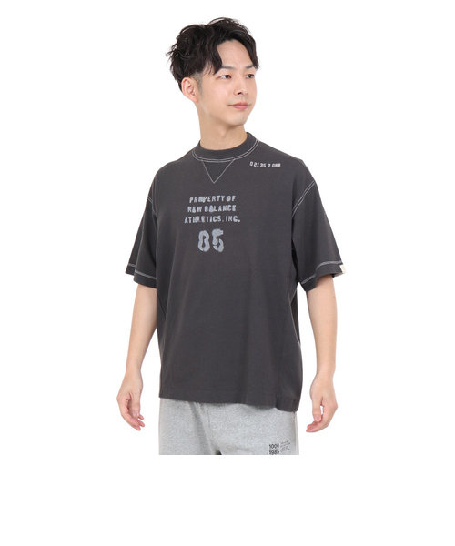 ニューバランス（new balance）半袖Tシャツ メンズ 黒 1000 グラフィックTシャツ R AMT35006PHM