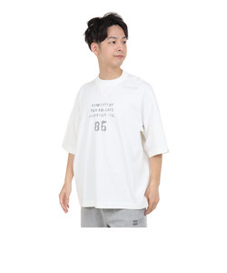 ニューバランス（new balance）半袖Tシャツ メンズ 白 1000 オーバーサイズフィット AMT35007SST