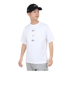 ニューバランス（new balance）半袖Tシャツ メンズ 白 900 ボストンロゴプリントTシャツ AMT35149WT