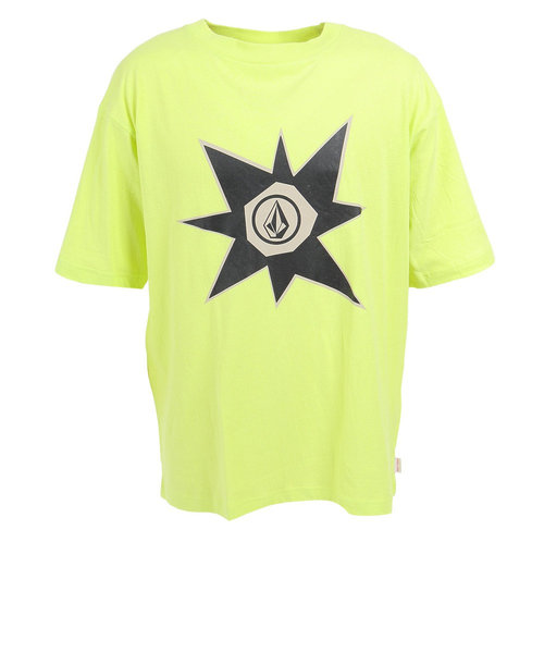 ボルコム（Volcom）半袖Tシャツ メンズ ENTERTAINMENT LONG PLAYING 23SP AF312301 HILIGHTER GREEN