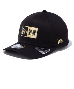 ニューエラ（NEW ERA）9FIFTY ストレッチスナップ ボックスロゴ ブラック×ゴールド キャップ 13552072 帽子