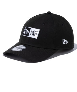 ニューエラ（NEW ERA）9FORTY ボックスロゴ ブラック×ホワイト キャップ 13552085 帽子 大きいサイズ