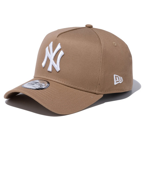 ニューエラ（NEW ERA）9FORTY A-Frame ニューヨーク・ヤンキース カーキ×ホワイト キャップ 13552091 帽子 大きいサイズ