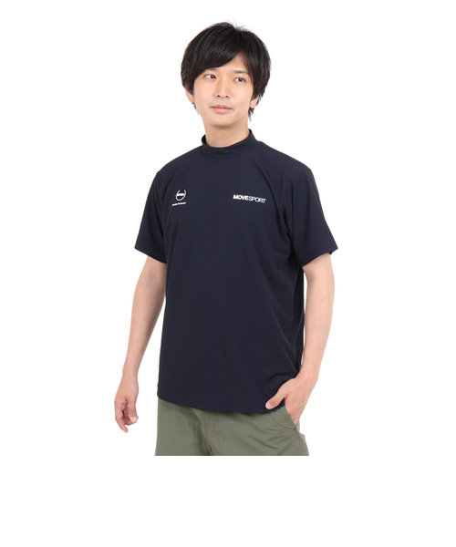 デサント（DESCENTE）半袖Tシャツ メンズ 鹿の子モックネック UVカット DX-C2500XB NV 