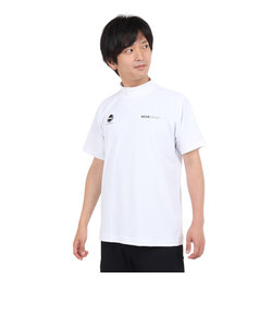 デサント（DESCENTE）半袖Tシャツ メンズ 白 鹿の子モックネック UVカット DX-C2500XB WH 