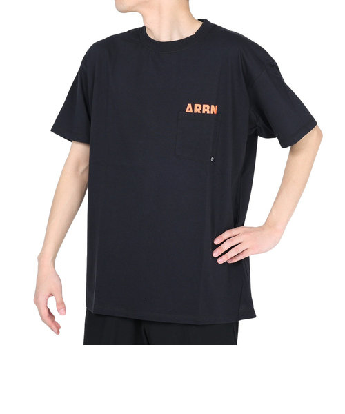 エアボーン（ARBN）半袖Tシャツ メンズ コットン 05 AB2023SSM-APP005BLK