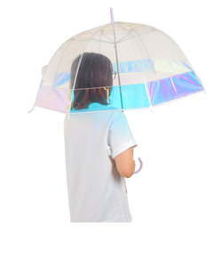 雨傘 ビニール傘 ドームシャイニー 長傘 PT-032-001 クリア ピンク 60cm