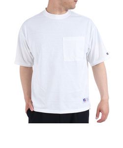 ラッセル（RUSSELL）半袖Tシャツ メンズ コットンライク ポケット RBM23S0009 WHT