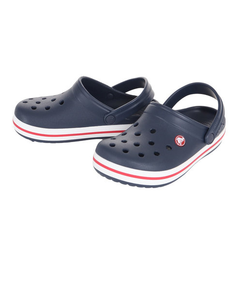 クロックス（crocs）ジュニアサンダル クロックバンド クロッグ キッズ ネイビー レッド 207006-485-2023 スポーツ シャワサン レジャー …