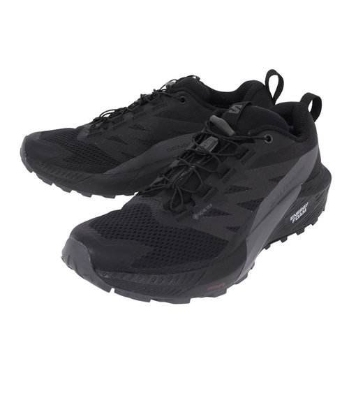 サロモン（SALOMON）ランニングシューズ センス ライド 5 GTX BLAC ブラック L47147200 スニーカー トレイルラン 防水 クッション性…