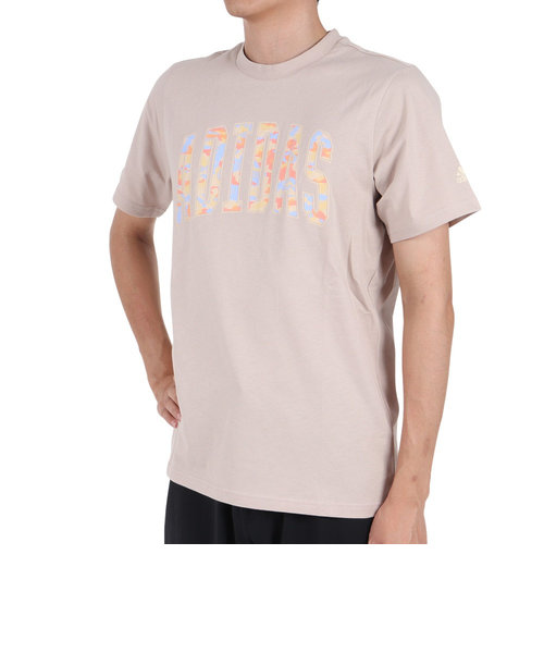 アディダス（adidas）半袖Tシャツ メンズ  カモ グラフィック  EKH82-HS3214 ベージュ