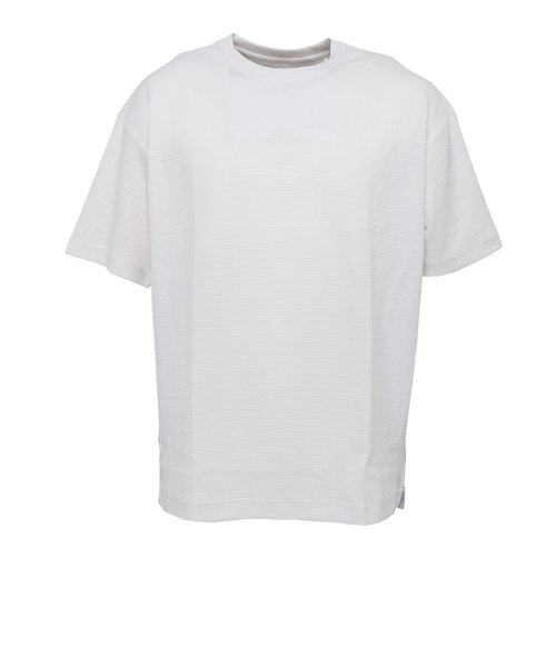 ウィッテム（HUITIEME）半袖Tシャツ メンズ ハイブリット バック ストライプ 191-26442-005