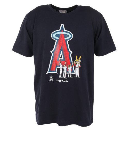 エムエルビー（MLB）野球ウェア ロサンゼルスエンゼルス カブト半袖Tシャツ ML01-23SS-0041-NVY