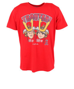エムエルビー（MLB）野球ウェア ロサンゼルスエンゼルス トラウタニ トラウト×大谷 半袖Tシャツ ML01-23SS-0042-RED