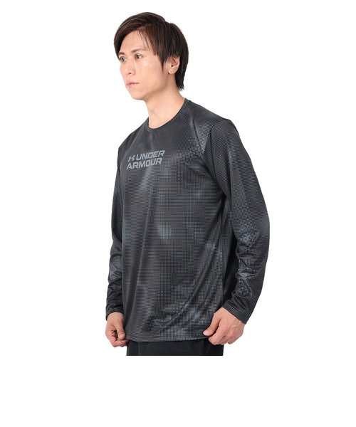 アンダーアーマー（UNDER ARMOUR）長袖Tシャツ メンズ テック プリント ロングスリーブシャツ 1381358 001 Super  Sports XEBIO mall店（スーパースポーツゼビオ）の通販 mall