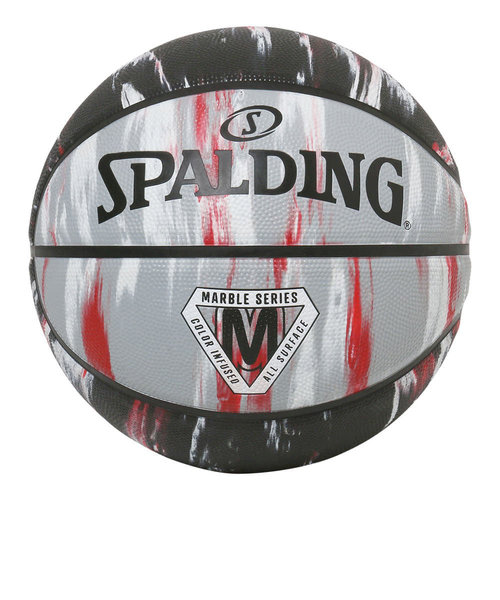 スポルディング（SPALDING）バスケットボール 5号球 マーブル レッド×ブラック ラバー 84-930J