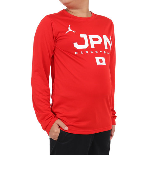 バスケ 日本代表 Tシャツ ジュニア 長袖 JPN 2023 W杯 レッド YGB7NBA2-RED | Super Sports XEBIO  u0026mall店（スーパースポーツゼビオ）の通販 - u0026mall