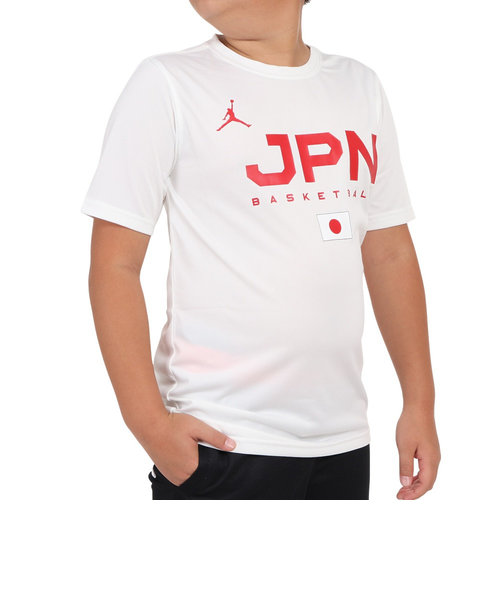 バスケ 日本代表 Tシャツ ジュニア 半袖 JPN 2023 W杯 ホワイト YGB7NBA3-WHITE