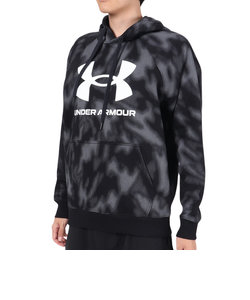 アンダーアーマー（UNDER ARMOUR）パーカー メンズ ライバルフリース ビッグロゴ  1381331 001