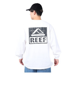 リーフ（REEF）SQUARE ロゴ 長袖Tシャツ RFTEM2335-WHT