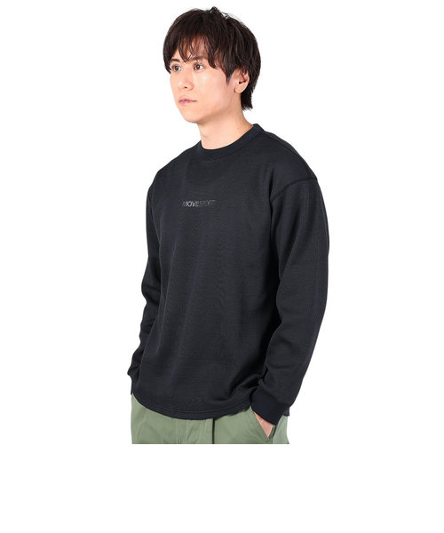 デサント（DESCENTE）S.F.TECH ソフトワッフルクルーシャツ DX-C2701XB BK