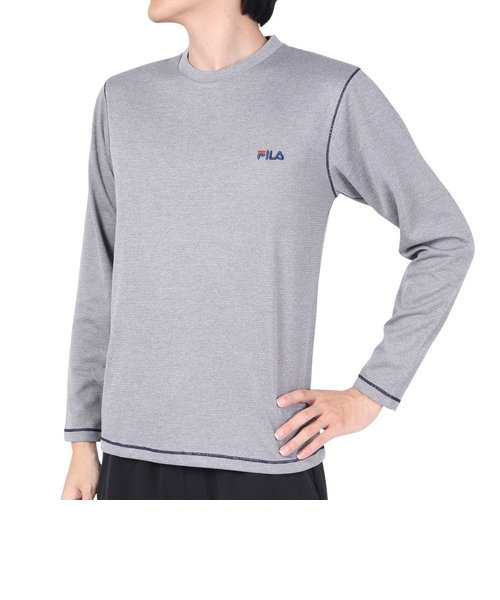 フィラ（FILA）テニスウェア 長袖ワンポイントTシャツ FM6567-21 速乾