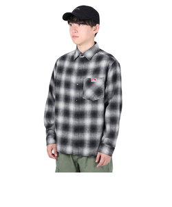 ベンデイビス（BEN DAVIS）HEAVY PLAID 長袖シャツ 23780028-80BLK