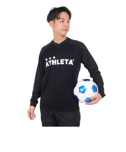 アスレタ（ATHLETA）サッカー フットサルウェア 長袖 プラクティスシャツ 2394 BLK