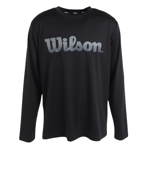 ウイルソン（Wilson）テニスウェア クルーネック長袖Tシャツ 443212-BK